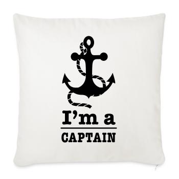 capitaine - Housse de coussin décorative 45 x 45 cm - blanc nature - Devant