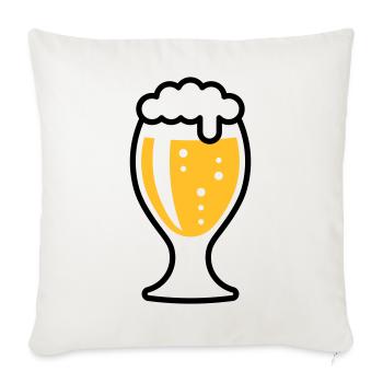 XSnice bulbeuse (2 couleurs) - Housse de coussin décorative 45 x 45 cm - blanc nature - Devant