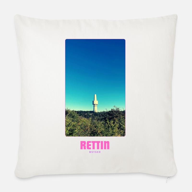 Rettin _Ostsee_Neustadt in Holstein - Sofakissenbezug 45 x 45 cm - Naturweiß 