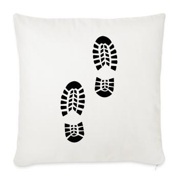 Chaussures Footprint - Housse de coussin décorative 45 x 45 cm - blanc nature - Devant