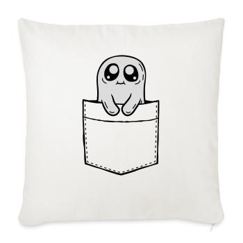 Brusttasche Geist mitnehmen Comic - Sofakissenbezug 45 x 45 cm - Naturweiß  - Vorne