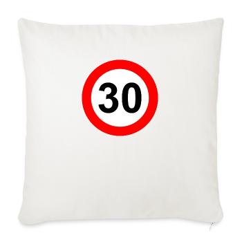 Road sign speed limit 30 - Sofa pillowcase 17,3'' x 17,3'' (45 x 45 cm) - natural white - Front