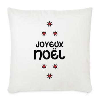 CHRISTMAS. MERRY CHRISTMAS. MERRY CHRISTMAS. NEW YEAR’S DAY - Sofa pillowcase 17,3'' x 17,3'' (45 x 45 cm) - natural white - Front