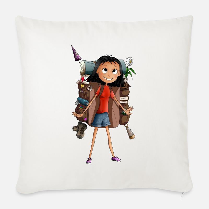 Dang-Kieu en Voyage - Housse de coussin décorative 45 x 45 cm - blanc nature