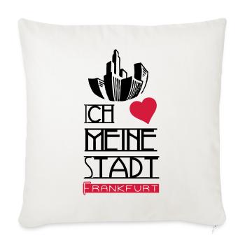 Stadt Liebe Frankfurt Geschenk - Sofakissenbezug 45 x 45 cm - Naturweiß  - Vorne