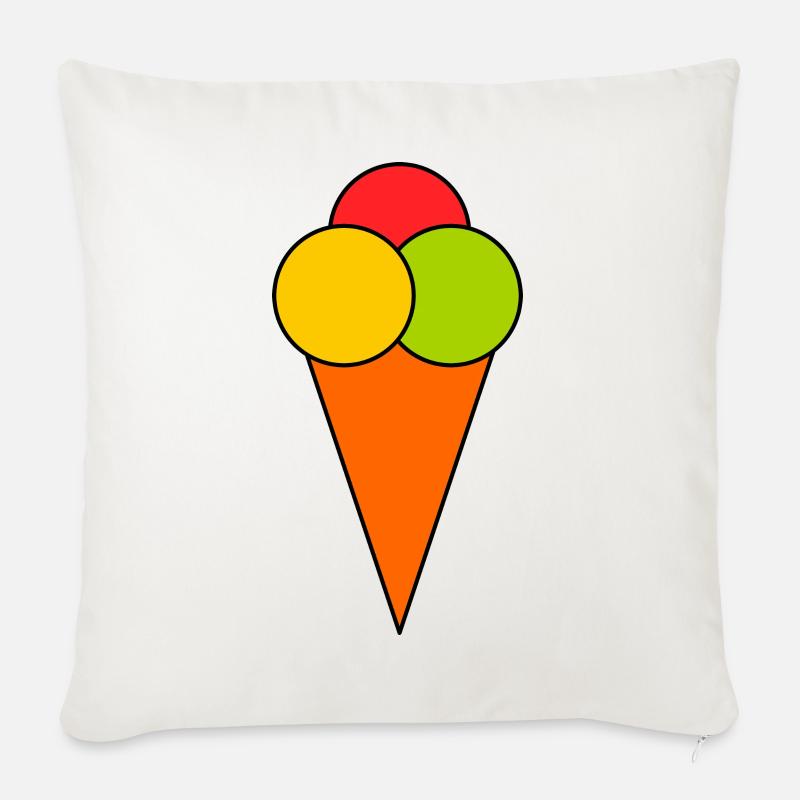 Eis - Sofakissenbezug 45 x 45 cm - Naturweiß 