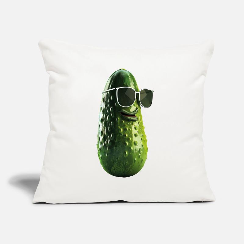 Gurke Pickle mit Sonnenbrille Sofakissenbezug 45 x 45 cm