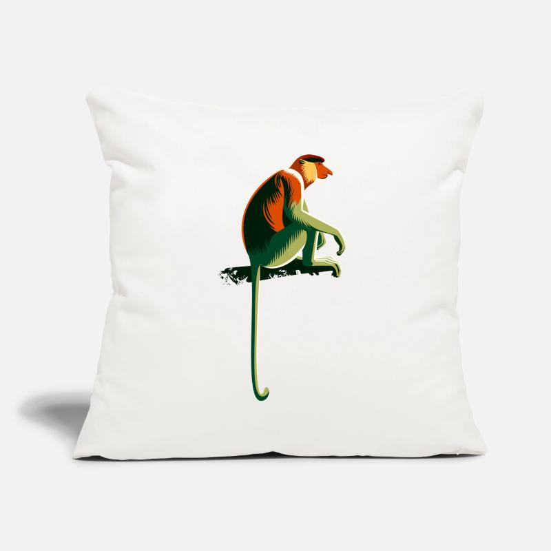 Proboscis monkey Sofa pillowcase 17,3'' x 17,3'' (45 x 45 cm)