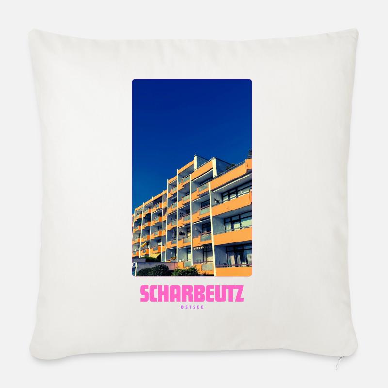 SCHARBEUTZ Ostsee - Sofakissenbezug 45 x 45 cm - Naturweiß 
