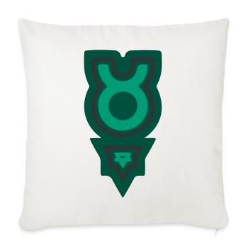 Zodiac Tribal Taurus and Earth - Sofa pillowcase 17,3'' x 17,3'' (45 x 45 cm) - natural white - Front