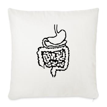 Arzt_Darm_d1 - Sofakissenbezug 45 x 45 cm - Naturweiß  - Vorne