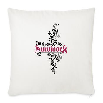 I'm a cancer survivor - Sofakissenbezug 45 x 45 cm - Naturweiß  - Vorne