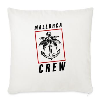 Mallorca Crew Palm Tree Anchor Holidays - Housse de coussin décorative 45 x 45 cm - blanc nature - Devant