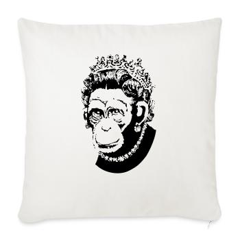 Monkey Queen - Sofa pillowcase 17,3'' x 17,3'' (45 x 45 cm) - natural white - Front