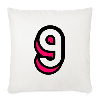 9. ANNIVERSAIRE. HAPPY BIRTHDAY - Housse de coussin décorative 45 x 45 cm - blanc nature - Devant