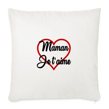 MOTHER'S DAY. HAPPY MOTHER'S DAY - Sofa pillowcase 17,3'' x 17,3'' (45 x 45 cm) - natural white - Front