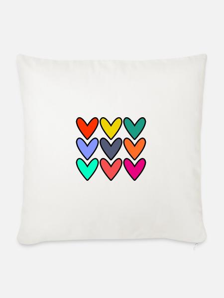 VALENTINSTAG. Junggesellinnenabschied. ICH LIEBE DICH. ICH LIEBE DICH. LIEBE - Sofakissenbezug 45 x 45 cm - Naturweiß