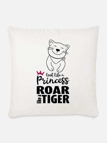Stubentiger - Sofakissenbezug 45 x 45 cm - Naturweiß
