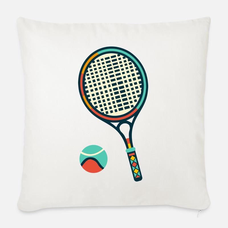 Tennis - Sofakissenbezug 45 x 45 cm - Naturweiß