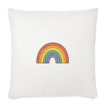 TINY ACTIVISTS | Rainbow - Sofa pillowcase 17,3'' x 17,3'' (45 x 45 cm) - natural white - Front