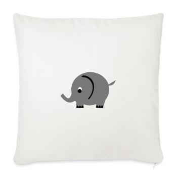 elephant - Sofa pillowcase 17,3'' x 17,3'' (45 x 45 cm) - natural white - Front