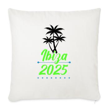 Ibiza 2025 - Sofa pillowcase 17,3'' x 17,3'' (45 x 45 cm) - natural white - Front