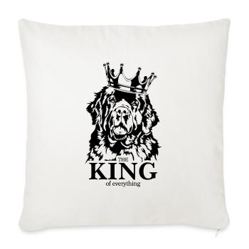 Neufundländer King of everything Spruch Hunde - Sofakissenbezug 45 x 45 cm - Naturweiß  - Vorne
