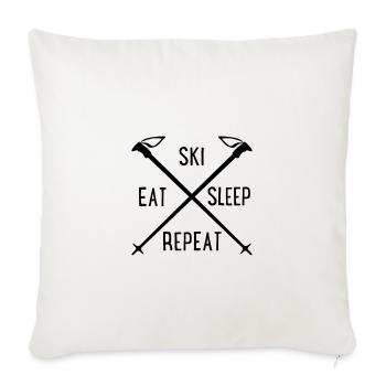 ski - Sofa pillowcase 17,3'' x 17,3'' (45 x 45 cm) - natural white - Front
