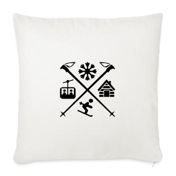 ski - Sofa pillowcase 17,3'' x 17,3'' (45 x 45 cm) - natural white - Front