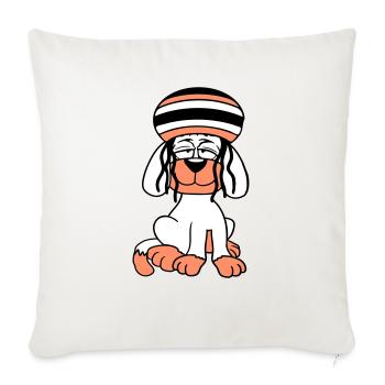 Dog Reggae Dreadlocks Hat Chill Relaxed Cool - Sofa pillowcase 17,3'' x 17,3'' (45 x 45 cm) - natural white - Front