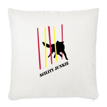 Agility Junkie_2_cb - Sofakissenbezug 45 x 45 cm - Naturweiß  - Vorne