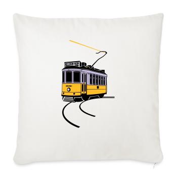 Electrico de Lisboa - Sofakissenbezug 45 x 45 cm - Naturweiß  - Vorne