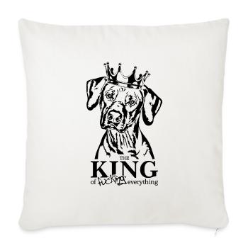 Rhodesian Ridgeback King Dog Saying Dogs - Housse de coussin décorative 45 x 45 cm - blanc nature - Devant