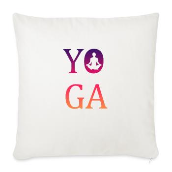 Yoga yoga - Sofakissenbezug 45 x 45 cm - Naturweiß  - Vorne