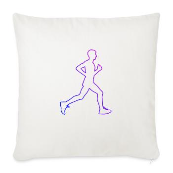Cross Country Running Course Jogging Femme - Housse de coussin décorative 45 x 45 cm - blanc nature - Devant