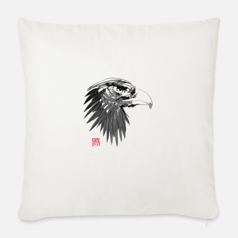 eagle - Housse de coussin décorative 45 x 45 cm - blanc nature