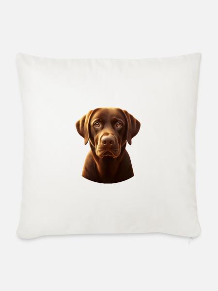 The beautiful brown Labrador 2.0 - Sofakissenbezug 45 x 45 cm - Naturweiß