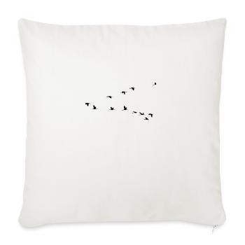 b i r d142 - Sofakissenbezug 45 x 45 cm - Naturweiß  - Vorne