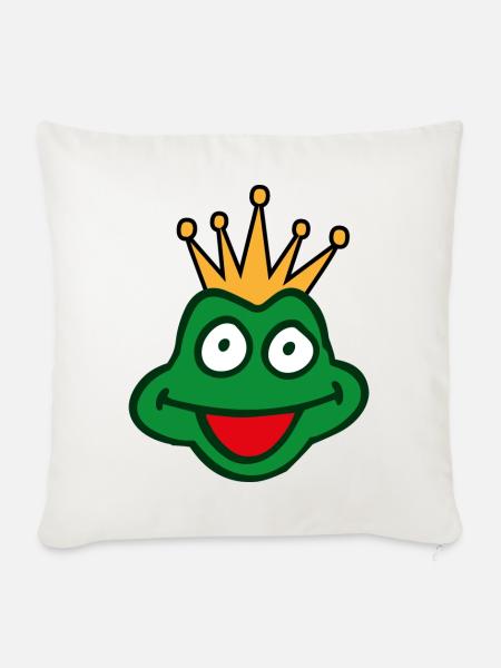Froschkönig - Sofakissenbezug 45 x 45 cm - Naturweiß