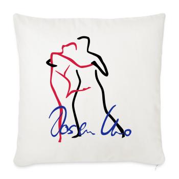 Tango-1 - Sofakissenbezug 45 x 45 cm - Naturweiß  - Vorne
