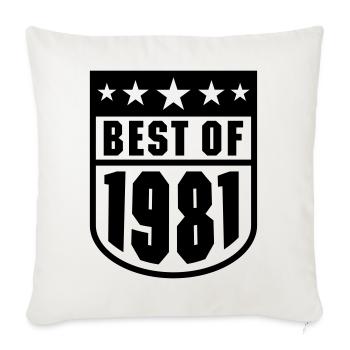 Best of 1981 - Housse de coussin décorative 45 x 45 cm - blanc nature - Devant