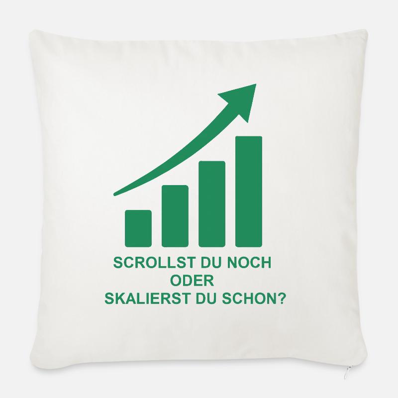 Onlinebusiness Motivation - Sofakissenbezug 45 x 45 cm - Naturweiß