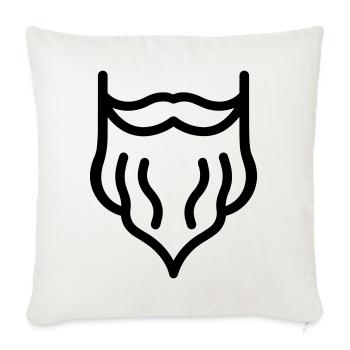 barbe - Housse de coussin décorative 45 x 45 cm - blanc nature - Devant