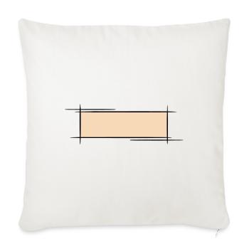 Cadre décoratif. Modèle de bannière / badge nominatif. - Housse de coussin décorative 45 x 45 cm - blanc nature - Devant
