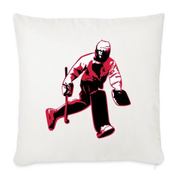 Field hockey goalkeeper - Sofa pillowcase 17,3'' x 17,3'' (45 x 45 cm) - natural white - Front