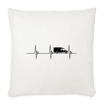 Ambulance Puls Urgences Cadeau - Housse de coussin décorative 45 x 45 cm - blanc nature - Devant