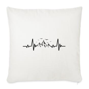 Heart of the mountains - Sofa pillowcase 17,3'' x 17,3'' (45 x 45 cm) - natural white - Front