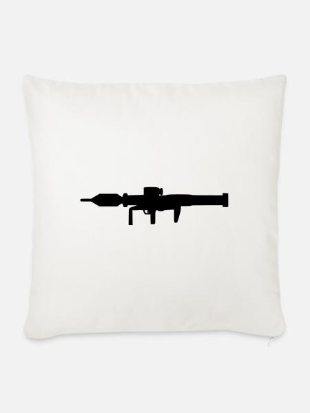 Panzerfaust 3 - Sofakissenbezug 45 x 45 cm - Naturweiß