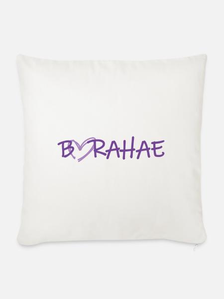 Liebe - Borahae - Sofakissenbezug 45 x 45 cm - Naturweiß