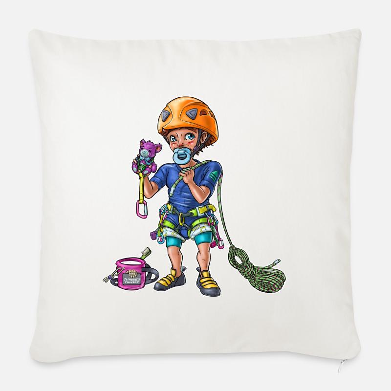 Kleiner Babykletterer 2 - Sofakissenbezug 45 x 45 cm - Naturweiß 
